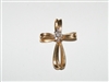 Beautiful 14k Yellow Gold Diamond Cross