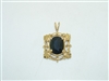 Dark Blue Natural Sapphire Pendant