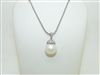 White Gold Pearl Diamond Necklace
