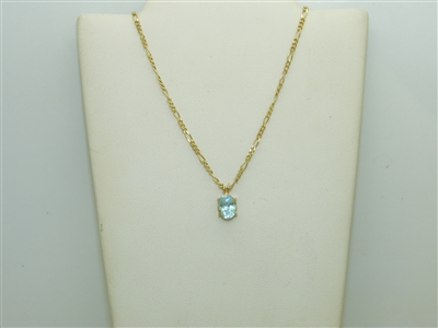 Gorgeous Blue Topaz Pendant Silver Necklace