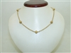 14k Yellow Gold Fancy Ball Chain Necklace