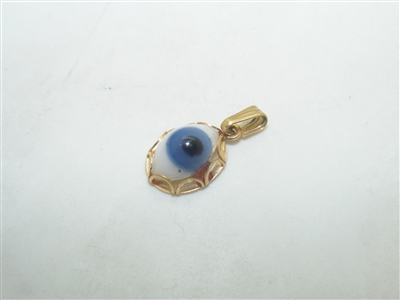 Evil Eye Yellow Gold Pendant