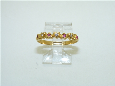 18k Yellow Gold Natural Ruby Ring