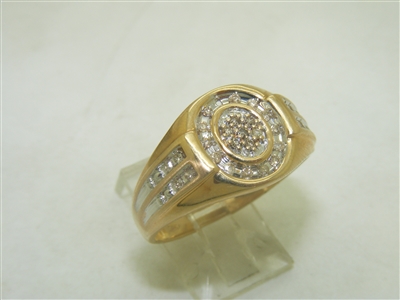 14k Diamond Mens Ring