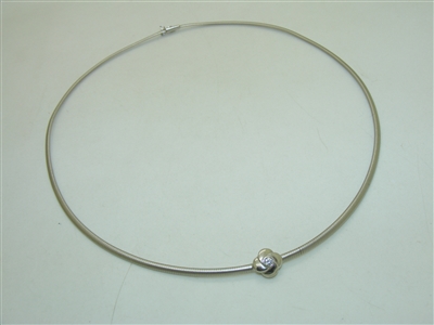 18k White Gold Collar Necklace