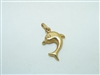 14k Yellow Gold Dolphin Pendant