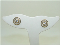 10k Yellow Gold Gorgeous Cubic Zirconia Earrings