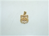 14k Yellow Gold Drama face Pendant