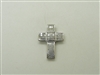 14K White Gold Invisible Setting Diamond Cross