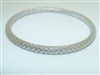 14k White Gold Mesh Bangle