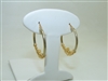 14K Yellow Gold Claddagh Hoop earrings