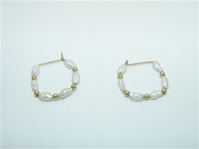 14k Yellow Gold Freshwater Pearls