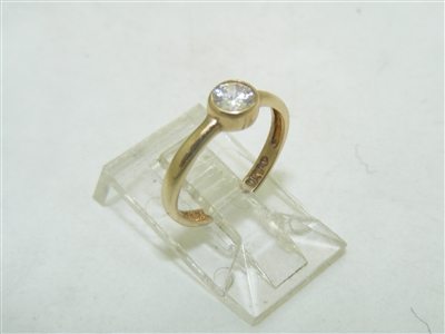 10k yellow gold Toe Ring With a CZ stone
