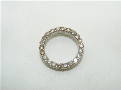 14k White Gold Champagne Diamond Pendant