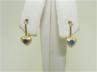 Lever back 14k Yellow Gold Earrings