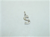 14k white Gold "S" Initial Pendant