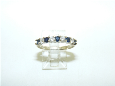 14k yellow Gold Natural Blue Sapphire Ring