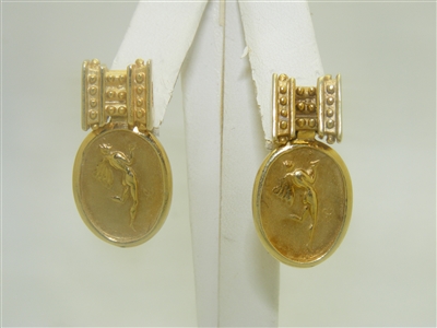 Beautiful 14k Yellow Gold Angel Earrings