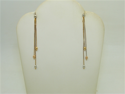 14k yellow and White Gold Earrings