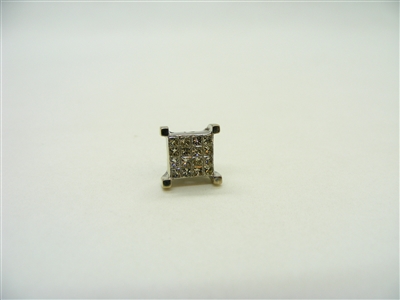 Princess cut Diamond Single Earring