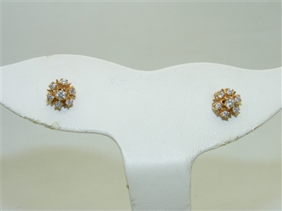 14k Yellow Gold Diamond earrings