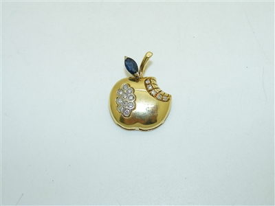 Beautiful Diamond Apple Pendant