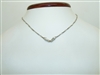 14k White Gold Tapered Baguettes Vintage Necklace