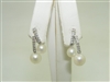 14k Diamond and Pearl Push back Earring