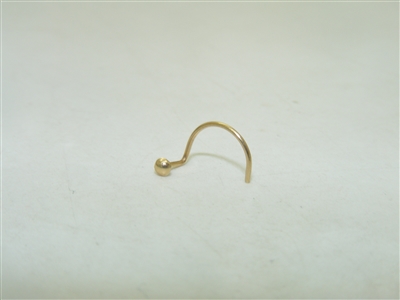 14k Yellow Gold nose piercing