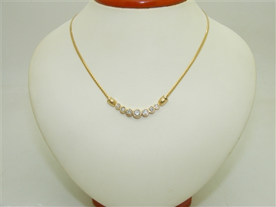 Gorgeous Diamond Yellow Gold Necklace