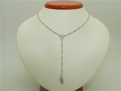 Vintage 14k White Gold Necklace