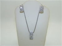 Sterling Silver Necklace and Earrings Set