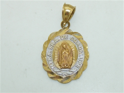 Saint Guadalupe Yellow Gold Pendant
