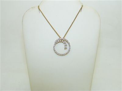 14k Yellow Gold Pendant and Necklace