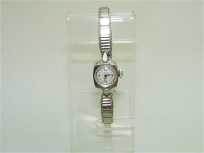 Vintage 10k White Gold Filled Hamilton Watch