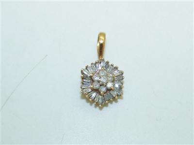 14k Yellow gold Diamond Pendant