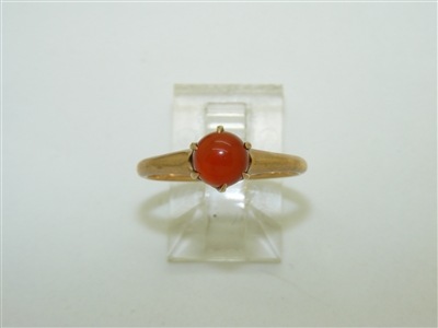 10k Rose Gold â€‹Cornelian Stone Ring