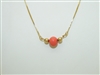 14k Yellow Gold Coral Necklace