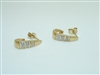 14k Yellow Gold Stud Diamond Earring
