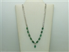 14k White Gold Emerald Necklace