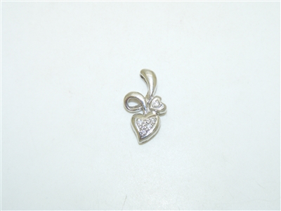 18k White Gold Heart Pendant