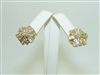 14k Yellow Gold Diamond French Clip Earring