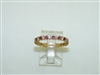 14k Yellow gold Ruby and Diamond Ring