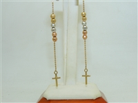 Beautiful Solid Gold cross Earrings