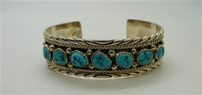 925 Sterling Silver Turquoise Cuff Bracelet
