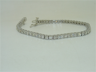 14k White Gold Diamond Tennis Bracelete
