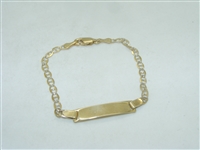 ID 14k Yellow Gold Bracelet