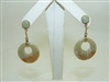 14k Yellow Gold Jade Earring