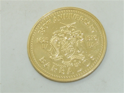 350th Anniversary one Hundred Dollars Barbados Coin