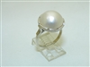 14k White Gold Mabe Pearl Diamond Ring